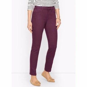 Talbots Women's Slim Ankle Jean Size 2 Sits At Waist Purple